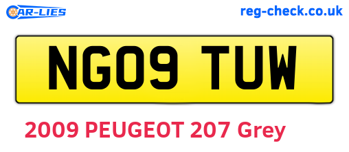 NG09TUW are the vehicle registration plates.
