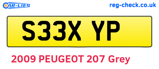 S33XYP are the vehicle registration plates.