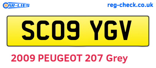 SC09YGV are the vehicle registration plates.