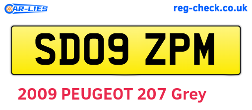SD09ZPM are the vehicle registration plates.