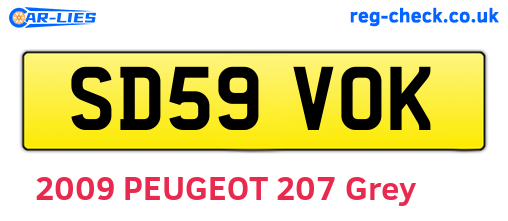 SD59VOK are the vehicle registration plates.