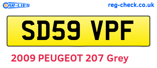 SD59VPF are the vehicle registration plates.