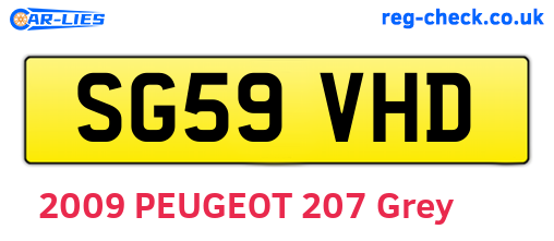 SG59VHD are the vehicle registration plates.