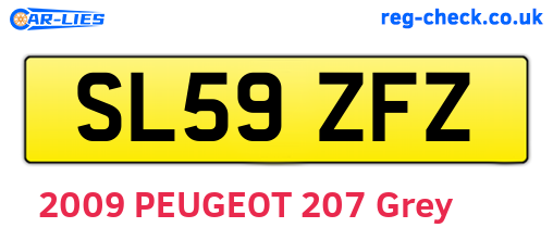 SL59ZFZ are the vehicle registration plates.