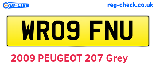 WR09FNU are the vehicle registration plates.