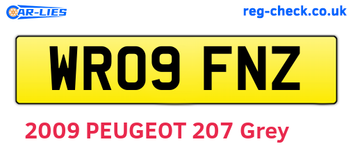 WR09FNZ are the vehicle registration plates.