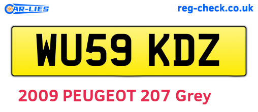 WU59KDZ are the vehicle registration plates.