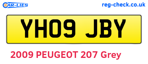 YH09JBY are the vehicle registration plates.