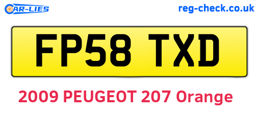 FP58TXD are the vehicle registration plates.