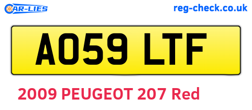 AO59LTF are the vehicle registration plates.