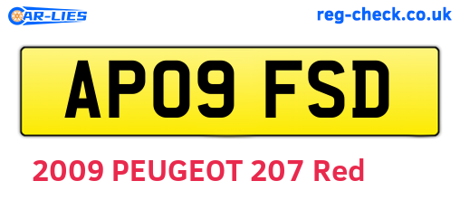 AP09FSD are the vehicle registration plates.