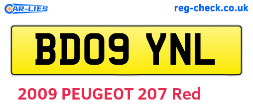 BD09YNL are the vehicle registration plates.