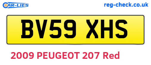 BV59XHS are the vehicle registration plates.