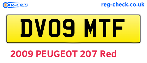 DV09MTF are the vehicle registration plates.