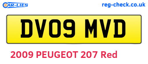 DV09MVD are the vehicle registration plates.
