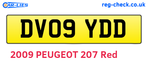 DV09YDD are the vehicle registration plates.