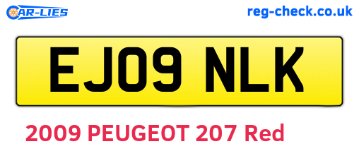 EJ09NLK are the vehicle registration plates.