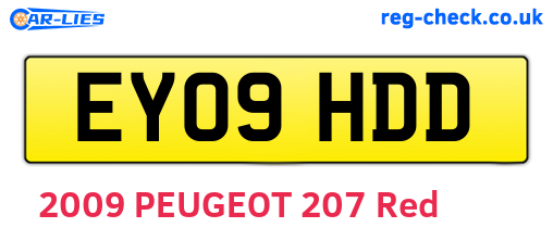 EY09HDD are the vehicle registration plates.