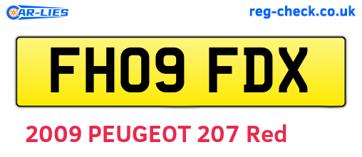 FH09FDX are the vehicle registration plates.