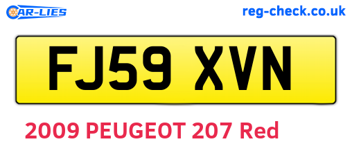 FJ59XVN are the vehicle registration plates.
