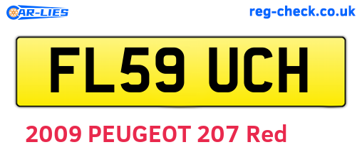 FL59UCH are the vehicle registration plates.