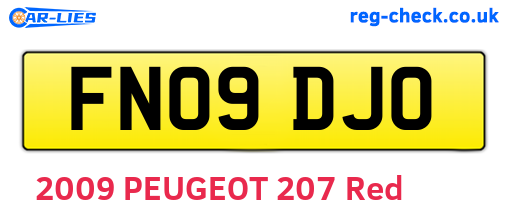 FN09DJO are the vehicle registration plates.