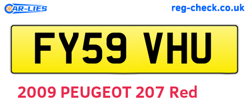 FY59VHU are the vehicle registration plates.