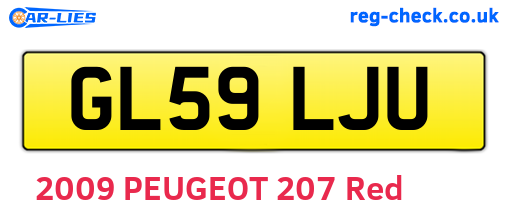GL59LJU are the vehicle registration plates.
