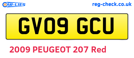 GV09GCU are the vehicle registration plates.