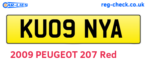 KU09NYA are the vehicle registration plates.