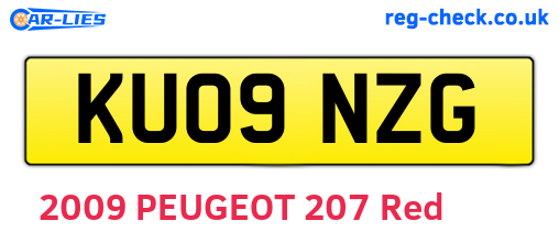 KU09NZG are the vehicle registration plates.