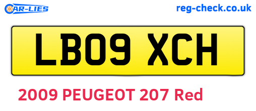 LB09XCH are the vehicle registration plates.