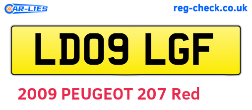 LD09LGF are the vehicle registration plates.