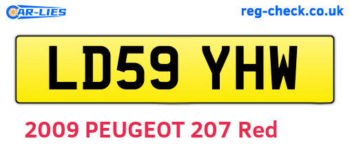 LD59YHW are the vehicle registration plates.