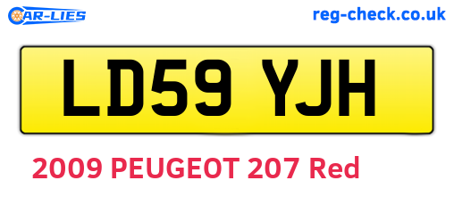 LD59YJH are the vehicle registration plates.