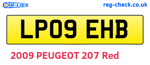 LP09EHB are the vehicle registration plates.