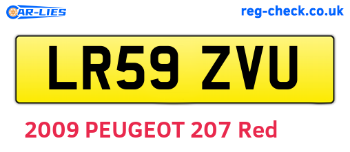 LR59ZVU are the vehicle registration plates.