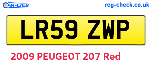 LR59ZWP are the vehicle registration plates.