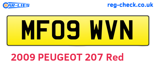 MF09WVN are the vehicle registration plates.