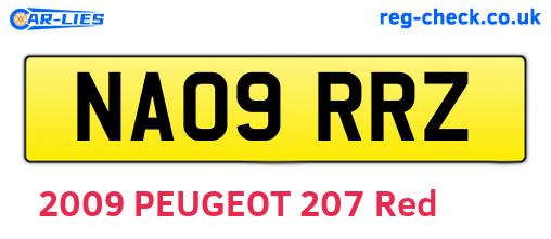 NA09RRZ are the vehicle registration plates.