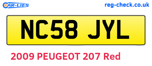 NC58JYL are the vehicle registration plates.