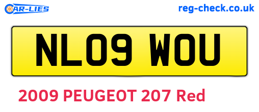 NL09WOU are the vehicle registration plates.