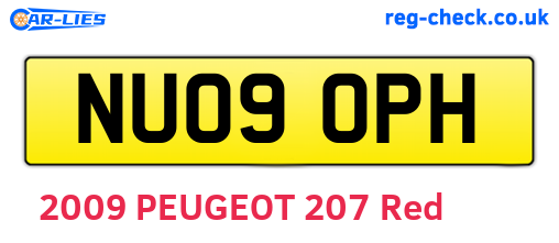 NU09OPH are the vehicle registration plates.