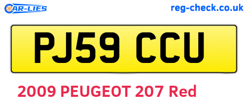 PJ59CCU are the vehicle registration plates.