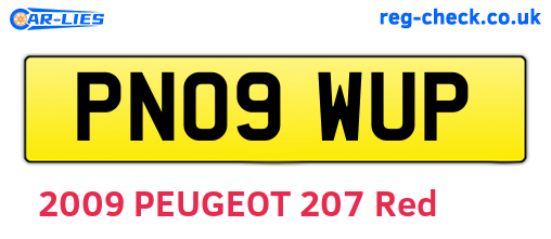 PN09WUP are the vehicle registration plates.