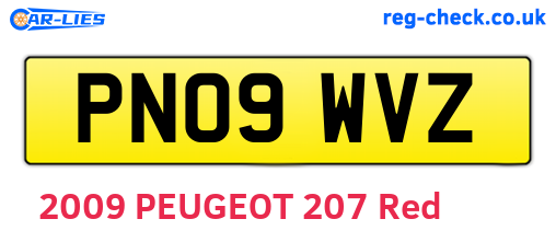 PN09WVZ are the vehicle registration plates.