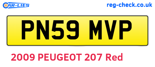 PN59MVP are the vehicle registration plates.