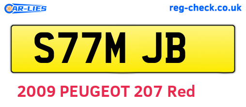 S77MJB are the vehicle registration plates.