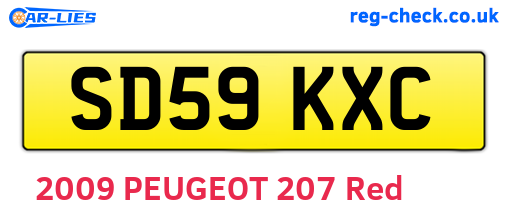 SD59KXC are the vehicle registration plates.