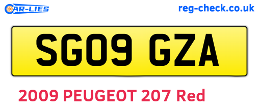 SG09GZA are the vehicle registration plates.